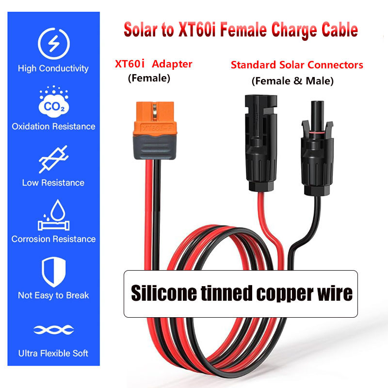Solar to XT60i-F Cable 12AWG S - огляд і ціна Solar Cable Mc4 Connector
