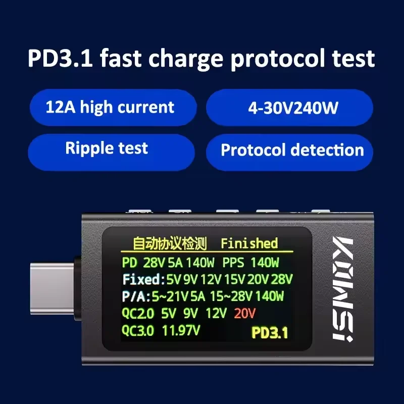 KWS-X1 Type-C Current and Volt - огляд і ціна Battery Monitor Coulometer