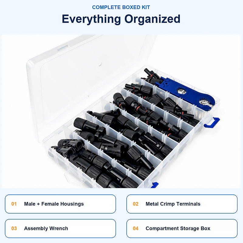 5/15/25/30 Sets IP67 Waterproo - огляд і ціна Solar Cable Mc4 Connector