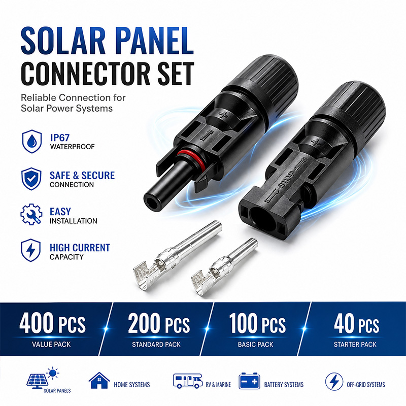 600/400/200/100/40/20 PCS Sola - огляд і ціна Solar Cable Mc4 Connector
