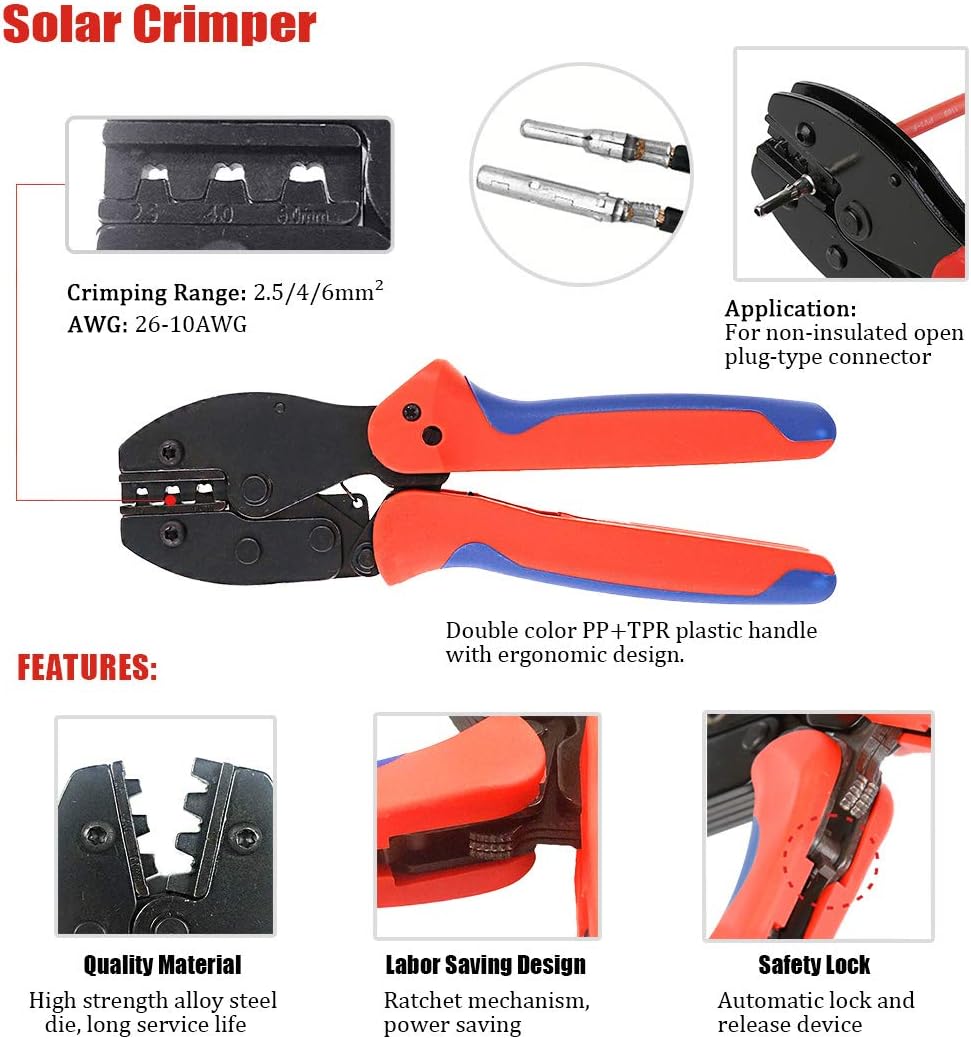 Solar Panel Crimper Tool Kit w - огляд і ціна Solar Cable Mc4 Connector